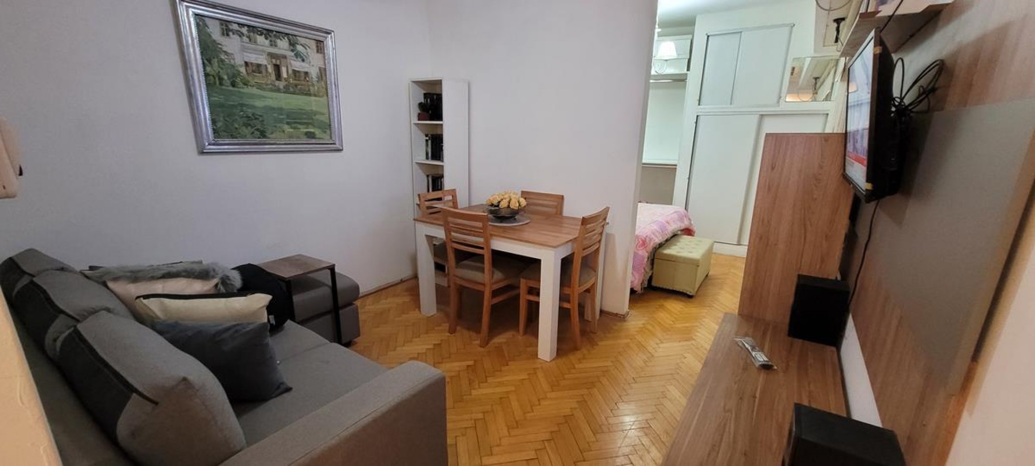PALERMO, Depto. 1 amb dividido. AMOBLADO, c/ elctrodomesticos.  2o piso, interno, IMPECABLE. Billinghurst y Paraguay. 