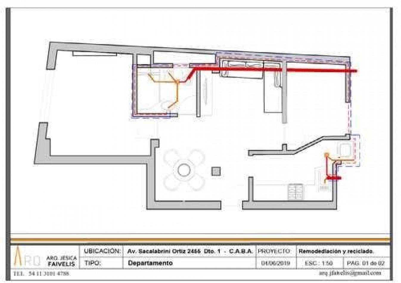 Palermo, 3 Ambientes en Planta Baja. Frente. Excelente, reciclado a nuevo. Muy buena ubicacion sobre Av. S. Ortiz y Av. Santa Fe. 